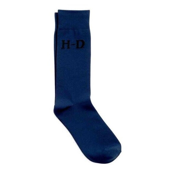 Harley-Davidson Mens HD Trouser Sock Microfiber Dress Navy 99402-16VM - Picture 1 of 7